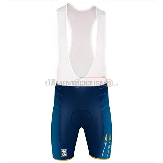 Abbigliamento Ciclismo Australia Manica Corta 2018 Bianco e Blu